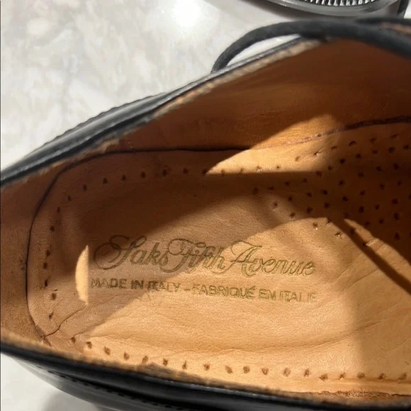 Vero Cuoio Black Leather Oxfords Classic Design - Picture 7 of 7